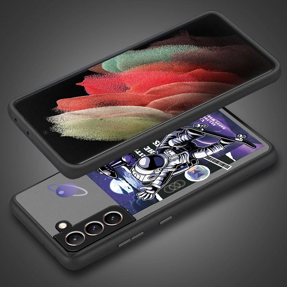 Husă Mată Drăguță Astronaut Planetă Pentru Samsung Galaxy S22 S20 S21 FE S10 S9 Plus S8 Capa Note 20 Ultra 10 Lite Fundas Telefon