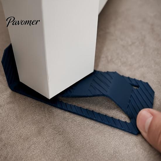 Quiet Door Closer Assist Anti-slip Foot-Operated Stop, 3D Printed No Drilling Required Floor Mounted Catch Doorstop, Hands-free Step-in Wedge for Home