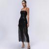 New Sleeveless Party Sparkling Fringed Evening Dress Banquet Robe Suspender Dress