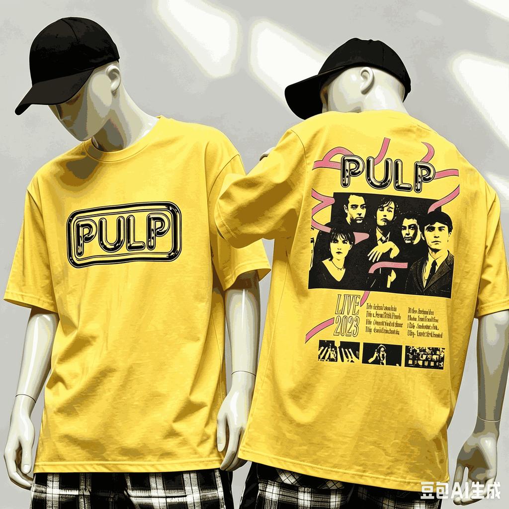 Pulp Band For Fan Gift Tshirt Unisex Unisex Harajuku Oversized Unisex Short Sleeve Streetwear High Quality Couples Classic Soft Tee
