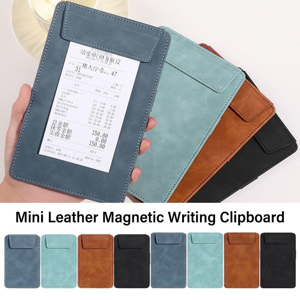 Leather Mini File Folder Portable Writing Pad High Quality Menu Covers  School Office