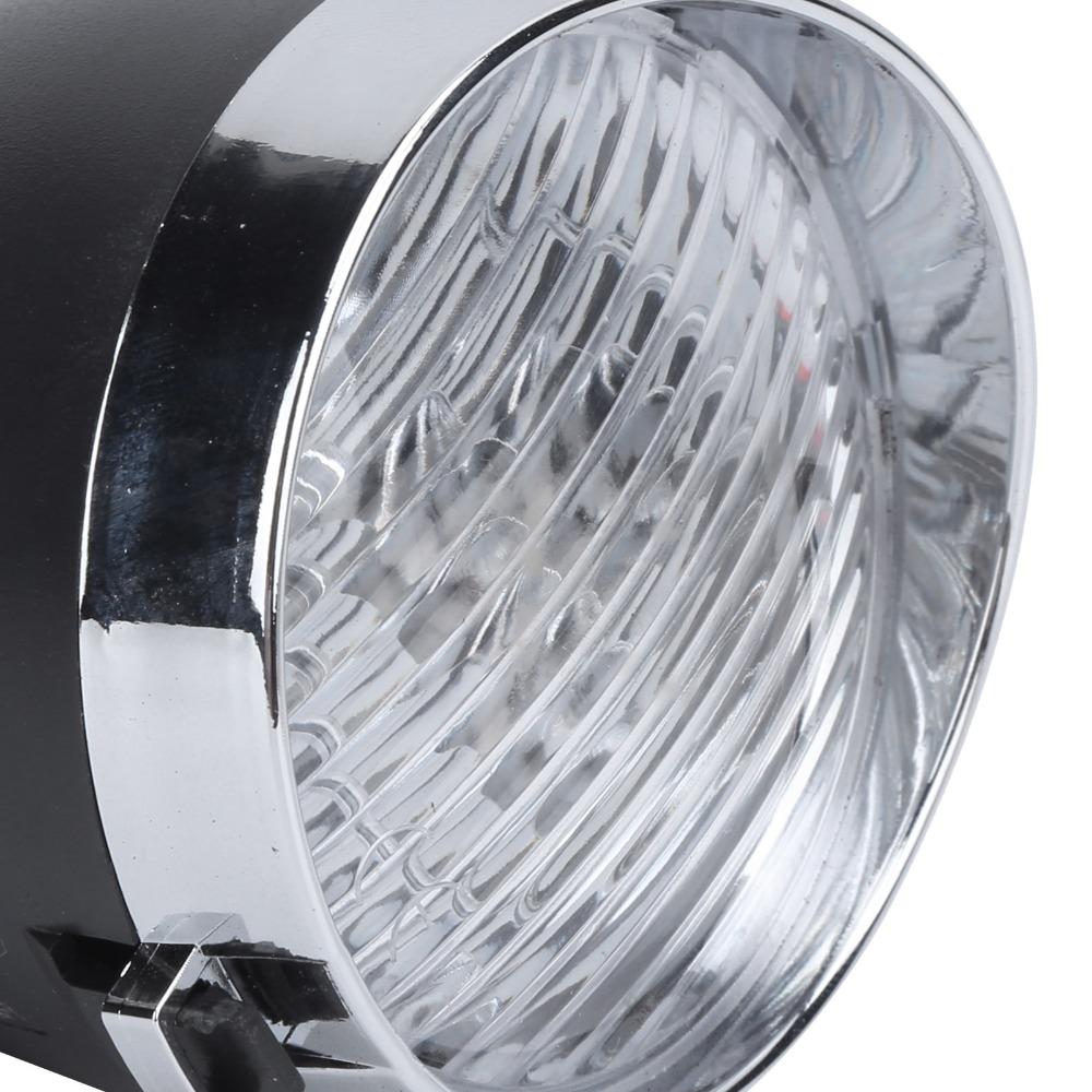 3 LED Retro Bike Headlamp Black and Silver Cycling Lighting Accessory Bike Headlight  Bike Lighting