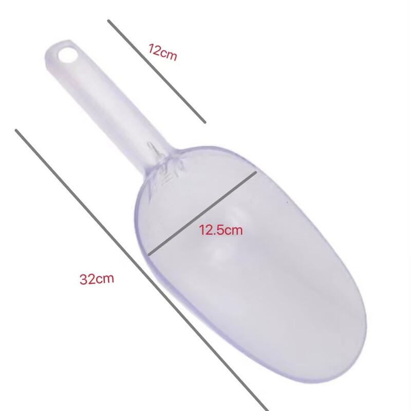 Transparent Plastic Flat-Bottom Scoop