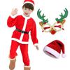OJUMAH Santa Cosplay Reindeer Costume with Glasses for Christmas Costume for Boys and Girls Kids, (120)
