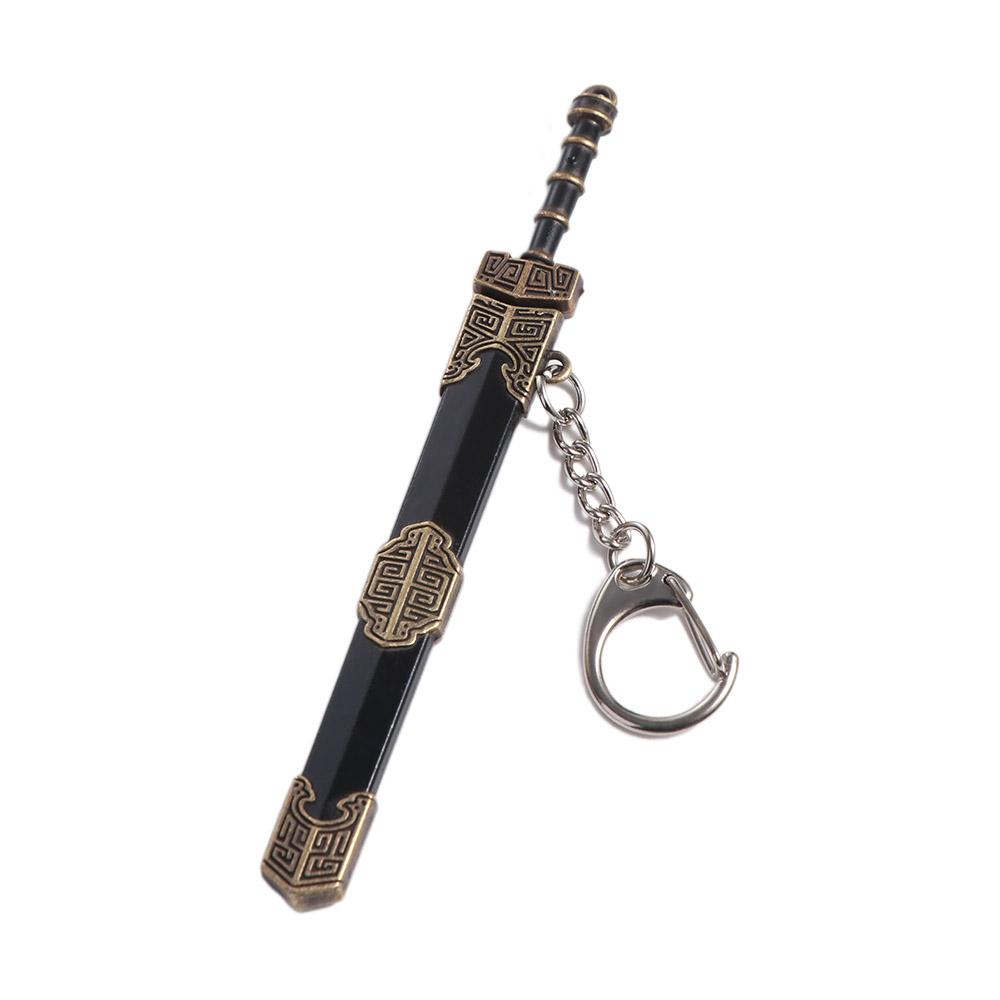 Zinc Zinc Zinc Alloy Mini Sword KeyChain Ancient Scabbard Key Ring Weapon Key Chain Men