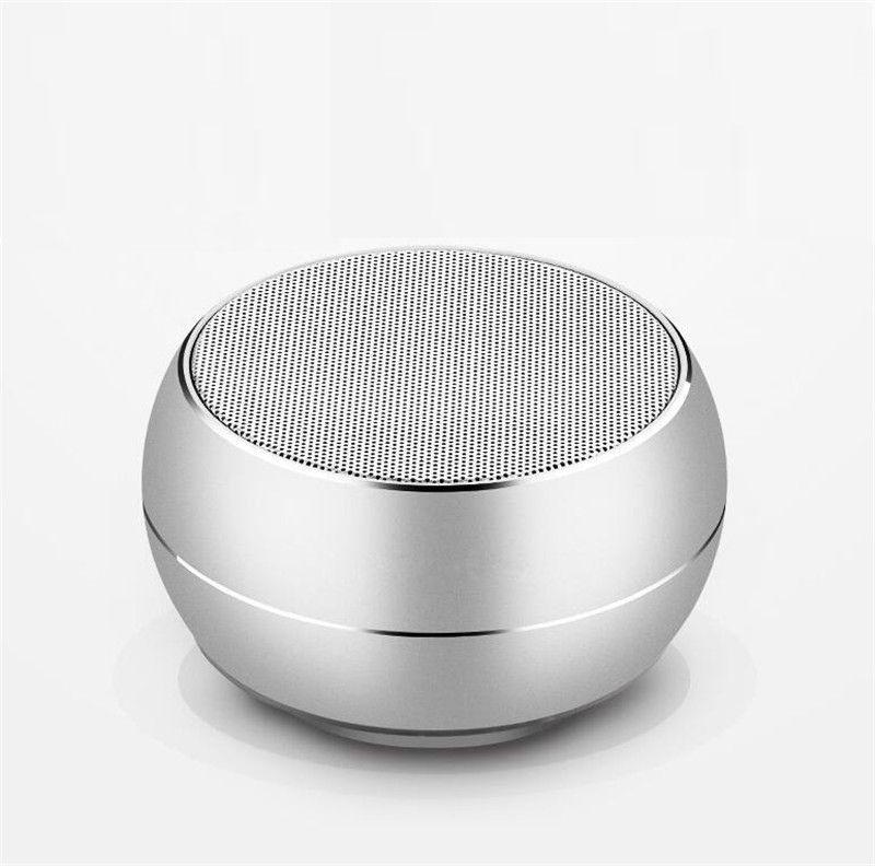 Reflective LED Light Metal Round Shape Bluetooth Speaker BT632 Black
