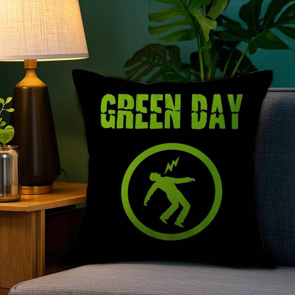 G-Green Day S-Saviors Pillow Case Sofa Living Room Bedroom Double-sided Printing Square Cushion Nap Time Pillow Case
