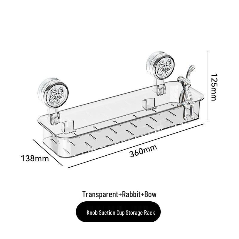 Wandmontiertes Eckregal mit Saugnapf – Bohrfreie Dreieckablage für Bad & Toilette
