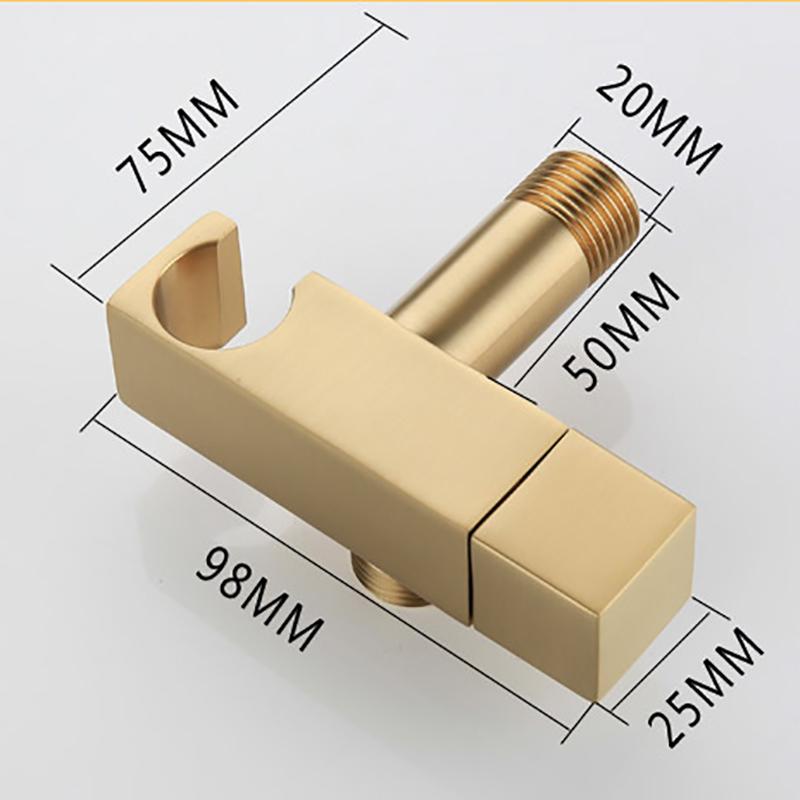 Mosazná bidetová baterie Zlatá ruční toaletní bidetová sprška Hygienická sprcha Toaletní baterie Jedna studená voda Samočisticí