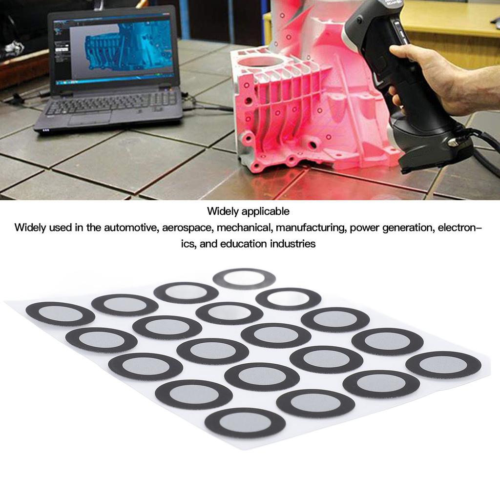 3D Scanning Marker 12mm ID 19mm OD Tracking Reference Point and Diffuse Reflection Marking Dot 3D Scanning Dot