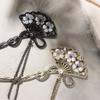 Fork Ancient Fan Fringe Hairpin Antique Style Hair Stick Retro Temperament Hairpin Hanfu Step Shake