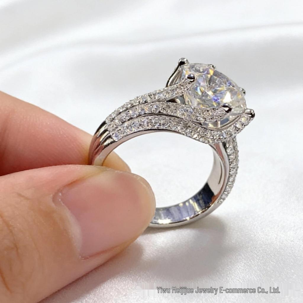 Miki Six-Claw Pavé Luxury Versatile Sparkling Ring for High-End Style