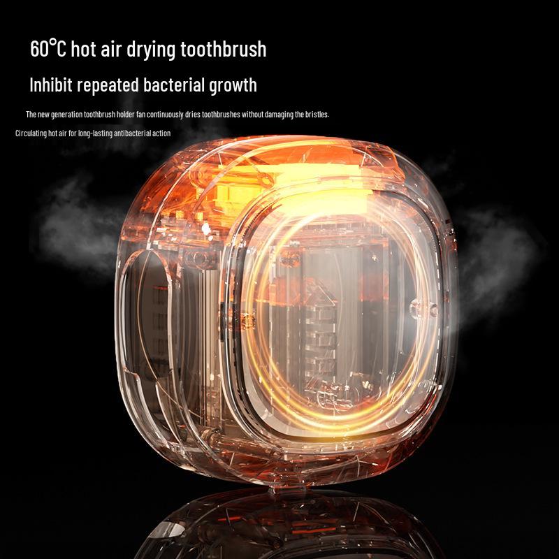 Luxury Minimalist Wall-Mounted UV Sterilizing & Drying Travel Toothbrush Holder