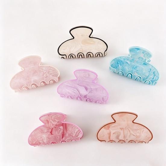Hair Claw for Women, Smooth Rounded Edges Hair Clip, Anti-slip Teeth Back Head Hair Clip, No Hair Damage Versatile for Long Short Hair Daily Use