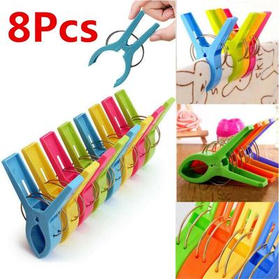 4PCS Kunststoff Handtuch Wind Große Clips Sonnenliege Strand Sonnenliege Klammern Kleidung Hängen Clips