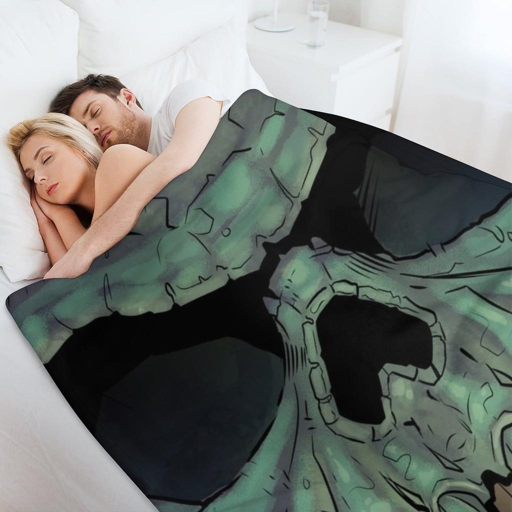Castle Gray fantasy skull Throw Blanket Bed Nap Kid'S Travel Blankets