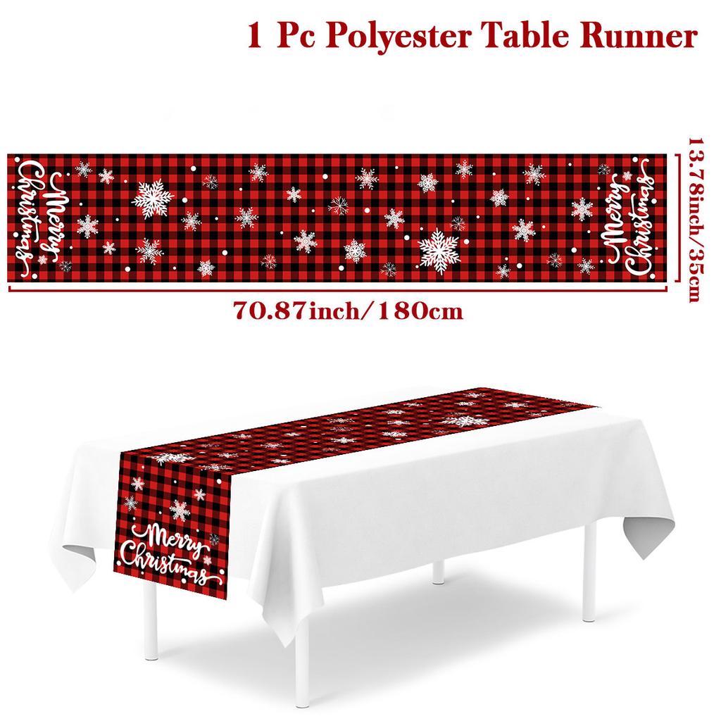 Christmas Table Runner Cloth Merry Christmas Decoration for Home 2024 Tablecloth Xmas Ornament Navidad Natal New Year Gift 2024