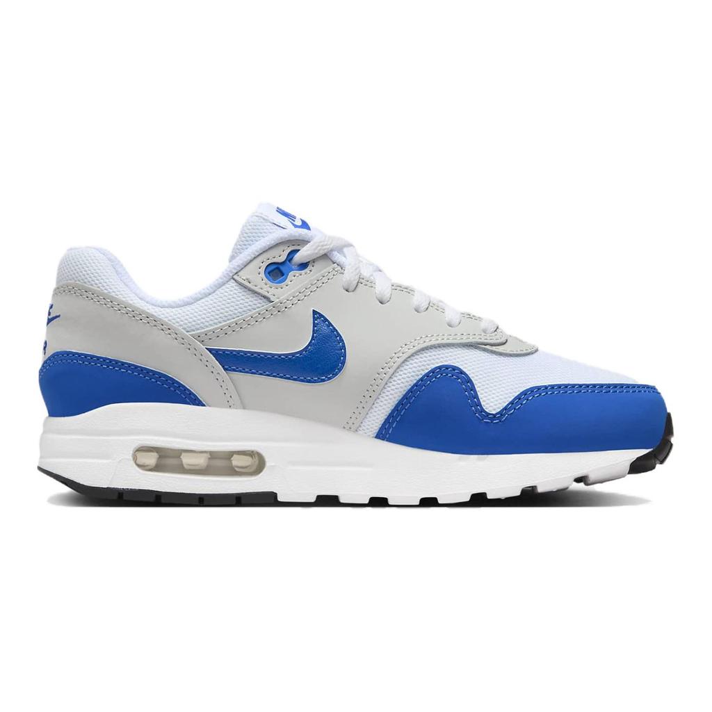 Nike Air Max 1 GS Blu Reale Sneakers Bambino Bianco Grigio Neutro Nero DZ3307-104