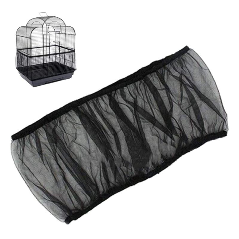 Nylon Mesh Treat Catcher Guard Net Cover for Bird Cage Stretchy Skirt Universal Bird Cage Cover Prevent Scatter and Mess
