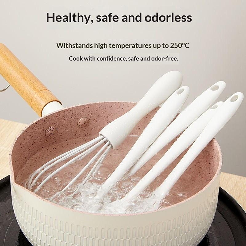 3/4/5 Pcs Silicone Baking Set Cake Cream Spatula Scraper Kitchen Household Egg Whisk Barbecue Oil Brush Gadget Kitchen Supplies