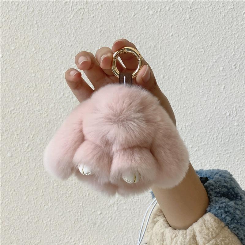 Kaninchen Auto Schlüsselanhänger Weibliches Kaninchenhaar Mini Kaninchen Taschenanhänger Ins Handy Anhänger