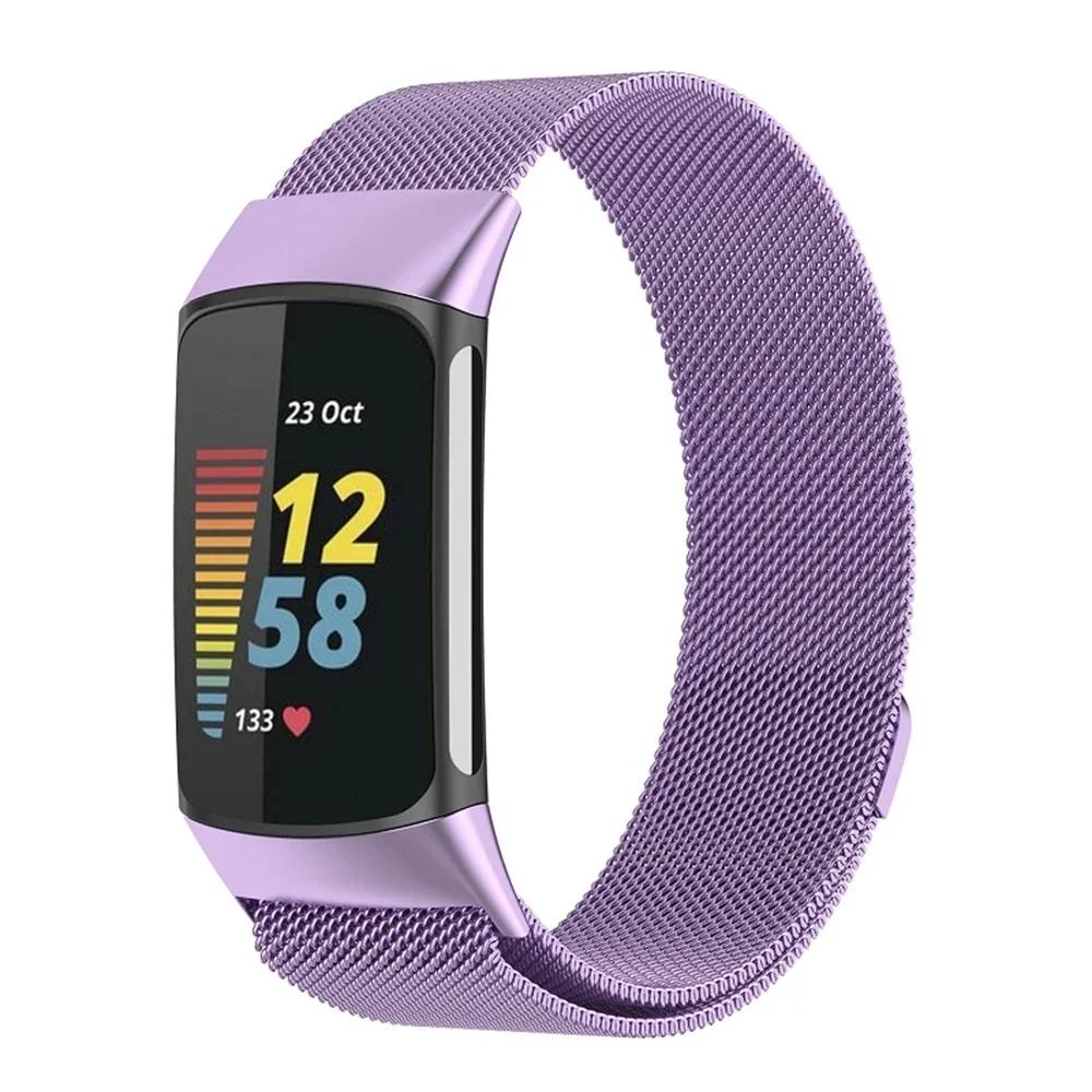 

Міланська петля Для fitbit Charge 6 5 Band змінний Charge6 Браслет Магнітний браслет з нержавіючої сталі fitbit Charge 5 Ремінець For Fitbit charge 5