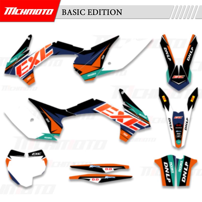 MCHMFG For KTM EXC EXC-F 125 250 300 350 450 2014-2016 SX SXF 2013-2015 Full Graphics Decal Stickers Number Name Decals