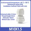 10/50/100Pcs Cable and Wire Waterproof Joint M-type M8 M10 M12 M14 M16 M20 M22 M24 M27 M30 M32 White Nylon Plastic Connector