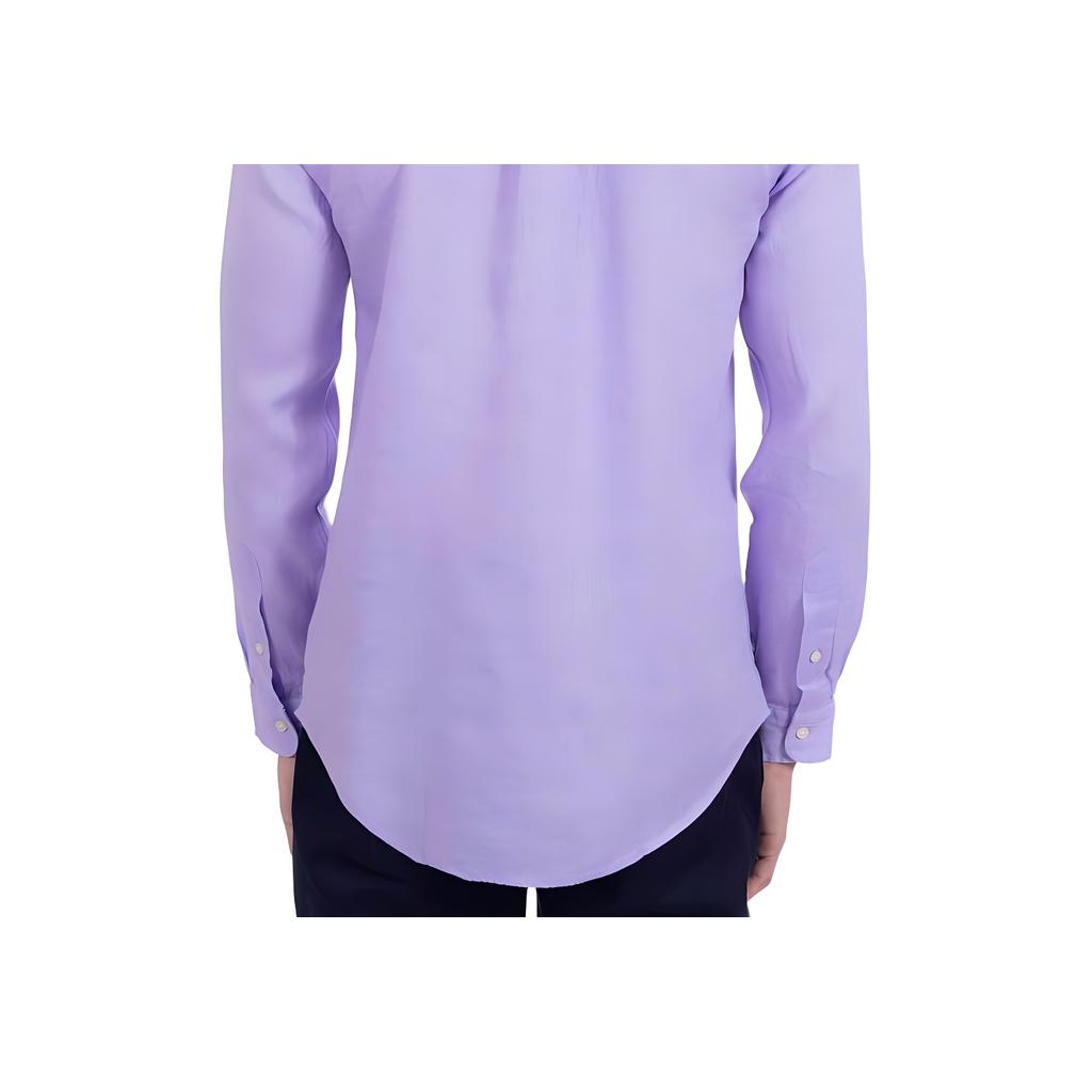 Polo Ralph Lauren Solid Color Button Slim Fit Long Sleeve Shirt Men shirts Light-Purple 710968915-010