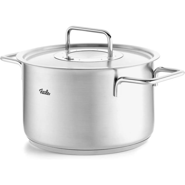 Fissler Collection Pure Faitout En Acier Inoxydable (20 Cm, 3,6 L) Avec Couvercle Metallique Et Graduation Interieure, Compatible In