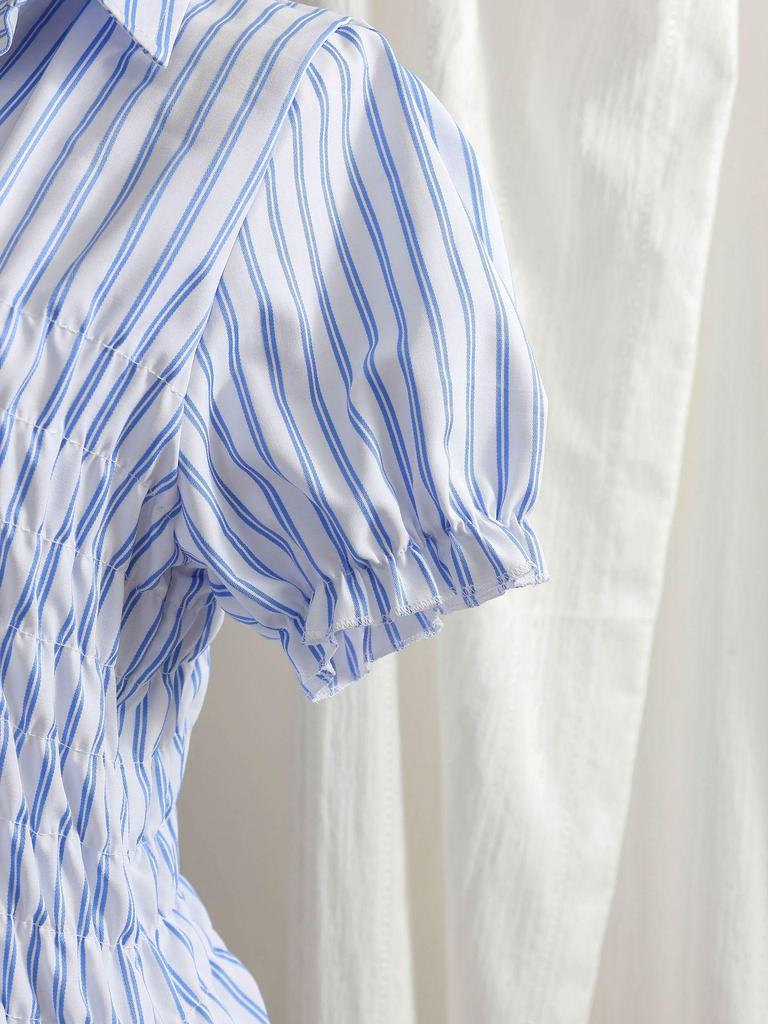 2025 Summer Retro Color Block Plaid Lapel Shirt - Slim Fit Short Sleeve