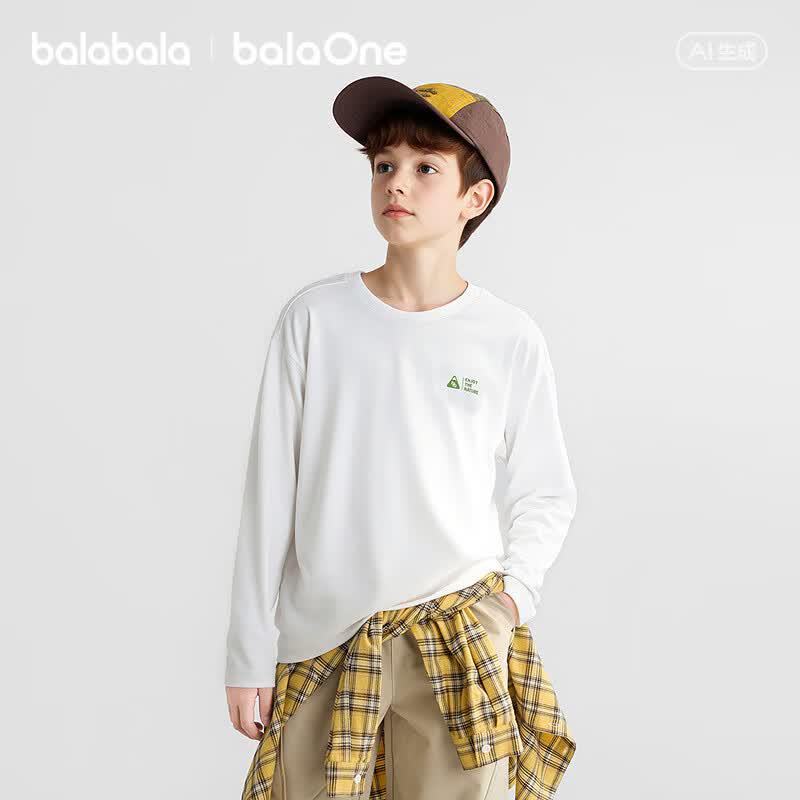 Balabala Kids' Cotton Quick-Dry Long Sleeve Tee