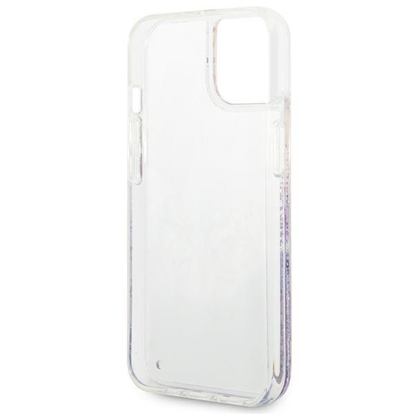 Guess Guhcp14Mlflsu Iphone 14 Plus / 15 Plus 6.7 Fioletowy/Purple Hardcase Flower Liquid Glitter