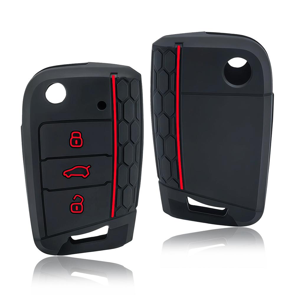 For Vw Golf 7 Gti Polo T-Cross Touran Tiguan Skoda Octavia Rapid Kodiaq Fabia Seat Ibiza Leon Car Key Case Cover Remote Fob