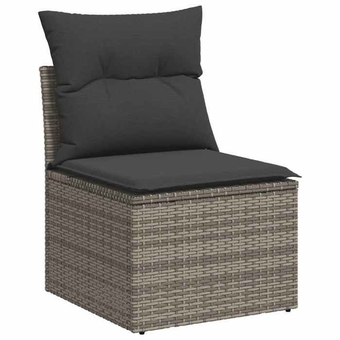 VidaXL Salon de jardin 6 pcs avec coussins gris résine tressée 3326781