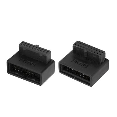 Προσαρμογέας USB 3.0 90° Πολυστρωματική Πλακέτα Κυκλώματος Εύκολη Εγκατάσταση Προσαρμογέας Τροφοδοσίας 19/20Pin