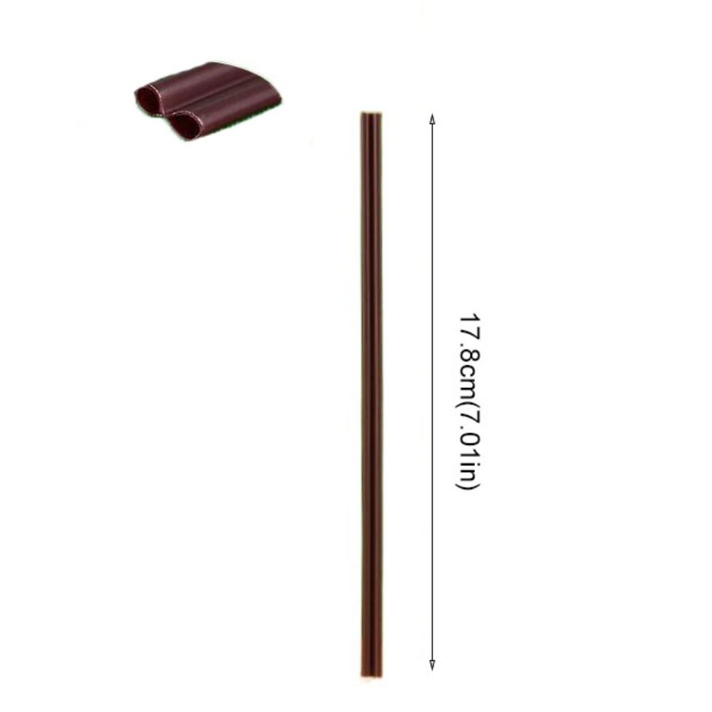 Commercial Double-Hole Coffee Straw Brown Anti-scalding Coffee Stirring Stick Plastic Individually Packaged Drinking Straw Party