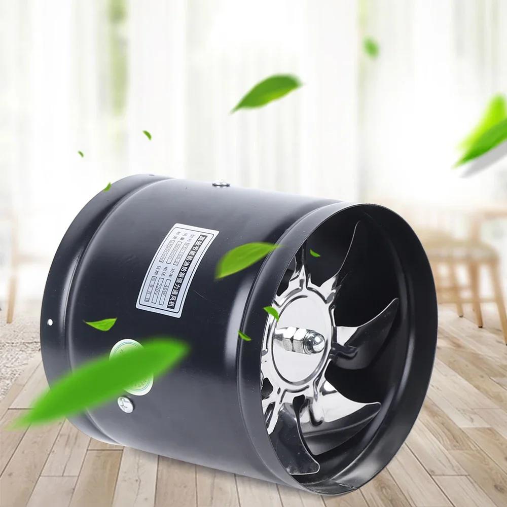 Axial Pipe Metal Blower Bathroom Fan Channel Pipe Fan 500m³/h Channel Duct Extractor Insert Exhaust Fan