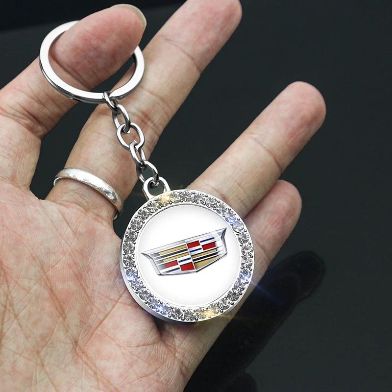for Cadillac Escalade CTS ATS SRX Deville BLS XT4 XT5 XT6 STS XTS SLR XLR CT4 CT5 CT6 Metal Car Keyring Keychain Auto Decoration