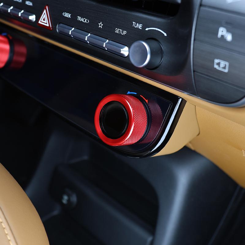 For Hyundai Palisade LX3 2025 2026 Accessories One Pair Aluminum Red Blue Black Interior Air Conditional Konb Ring Trim Cover