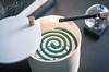 Yamazaki Mosquito Coil Holder with Storage Tray Tower with Lid Incense and Insect Repellent White W14.5 x D14.5 x H15.5cm 5343