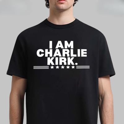 I Am Charlie Kirk Free Legend Multicolor Peripheral Cotton Printed Tshirt Highquality Personalized Fashion Short Sleeved Top