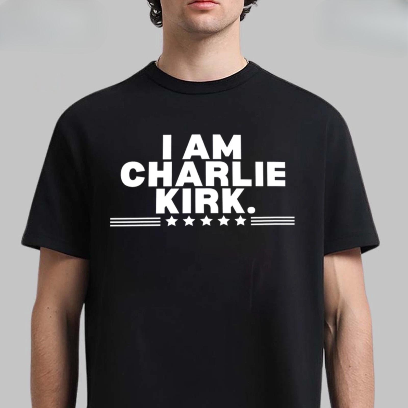 I Am Charlie Kirk Free Legend Multicolor Peripheral Cotton Printed Tshirt Highquality Personalized Fashion Short Sleeved Top L