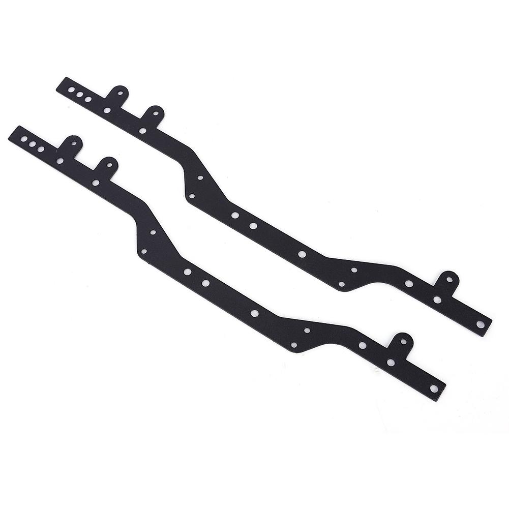 2Pcs RC Car Metal Chassis Beam Replacement Accessory for WPL C34 C34K C34KM 1Celsius16 Black
