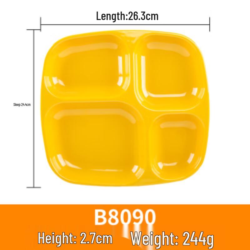 Melamine Rectangular Compartment Meal Tray