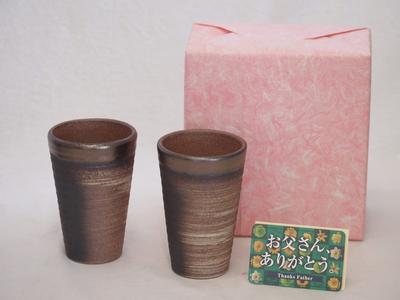 Gift for Bizen Pair Cup Created by Pottery Artist Yoshinori Made In with a Day Father's Day, Banko-yaki Set, Ando, Japan, Banko-yaki (comes Father's