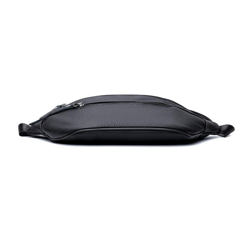 Leather Waist Bag for Men Casual Crossbody Fanny Pack with Adjustable Belt
