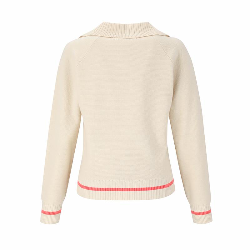 VISITINNEWYORK Open Collar Line Point Lettering Knit (Vz3Lk10)