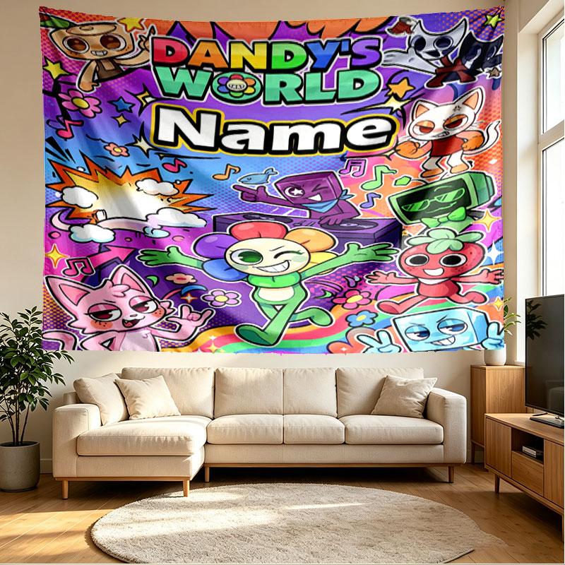 Personligt Dandy's Verden Print Vægtæppe, Vægkunst Dekoration, Soveværelse, Kollegieværelse, Lejlighed, Stue, Fest Baggrund, Gave til Fødselsdag