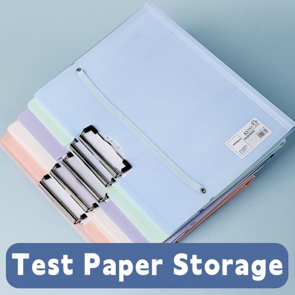 Multifunctional Strap Design A3 File Folder Multifunction Clipboard Writing Pad School Office
